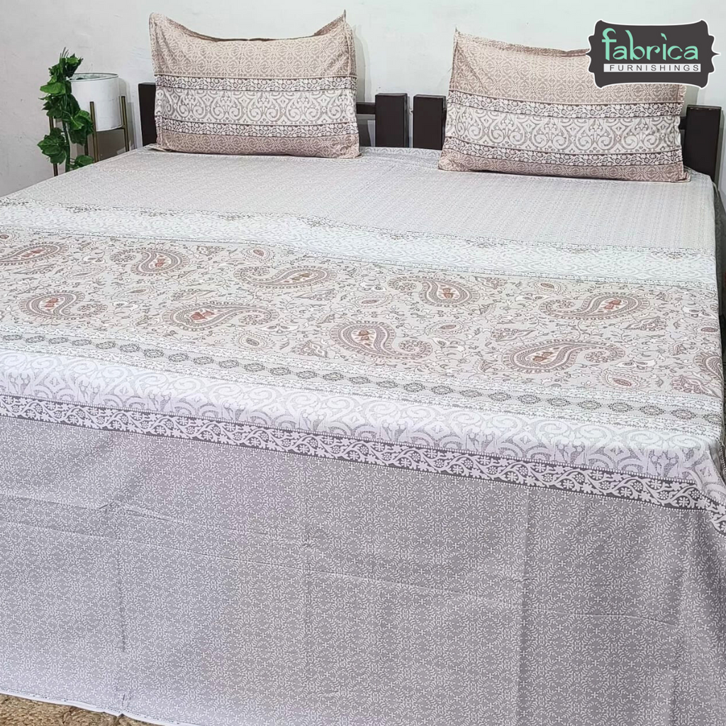 Sengol Super King Size Pure Cotton Printed Bedsheet Set