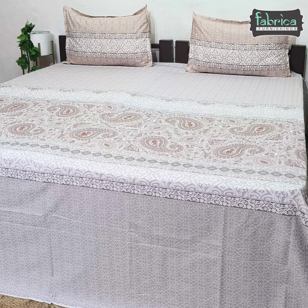 Sengol Super King Size Pure Cotton Printed Bedsheet Set