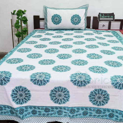 Ananta Pure Cotton Handblock Print Single Bed Bedsheet