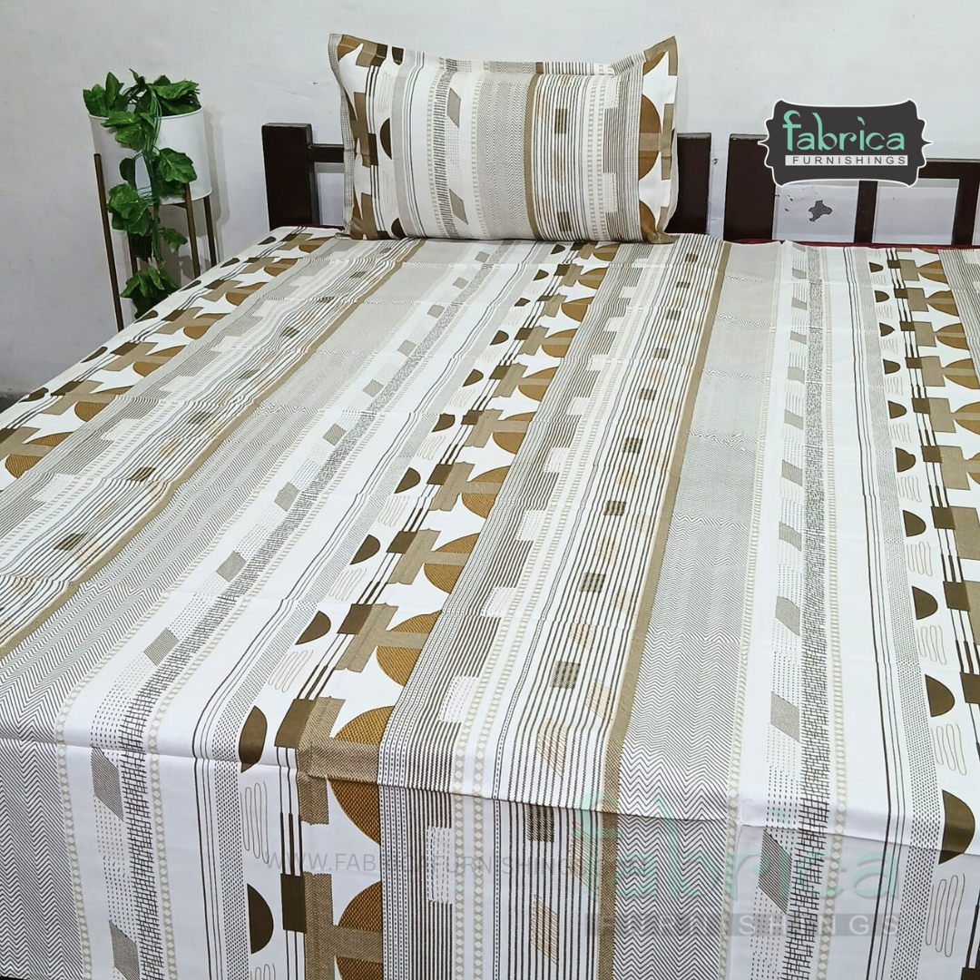 Hosta Pure Cotton Single Bed Sheet