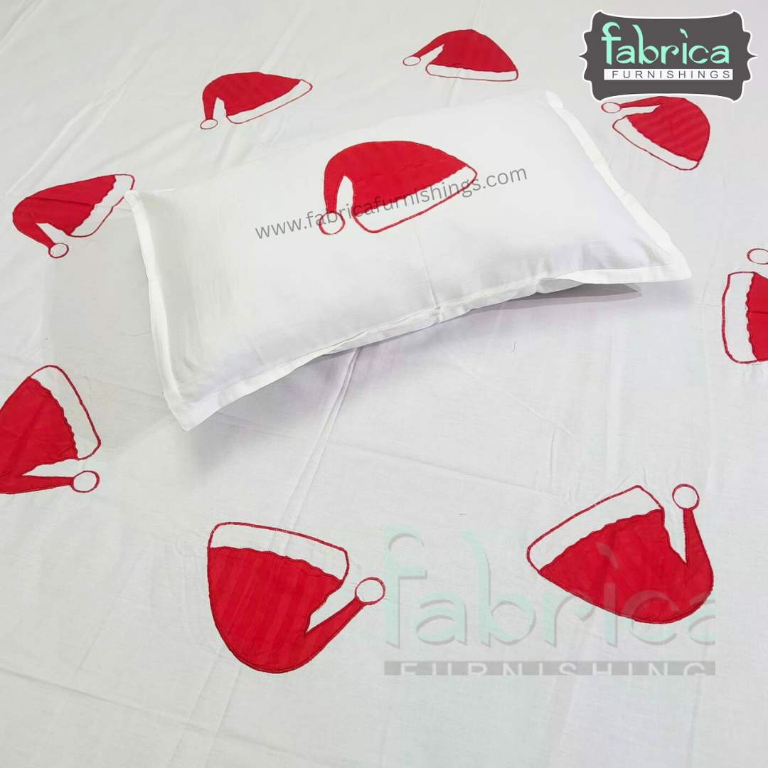 Dreamy Decor Pure Cotton King Size Embroidered Bedsheet