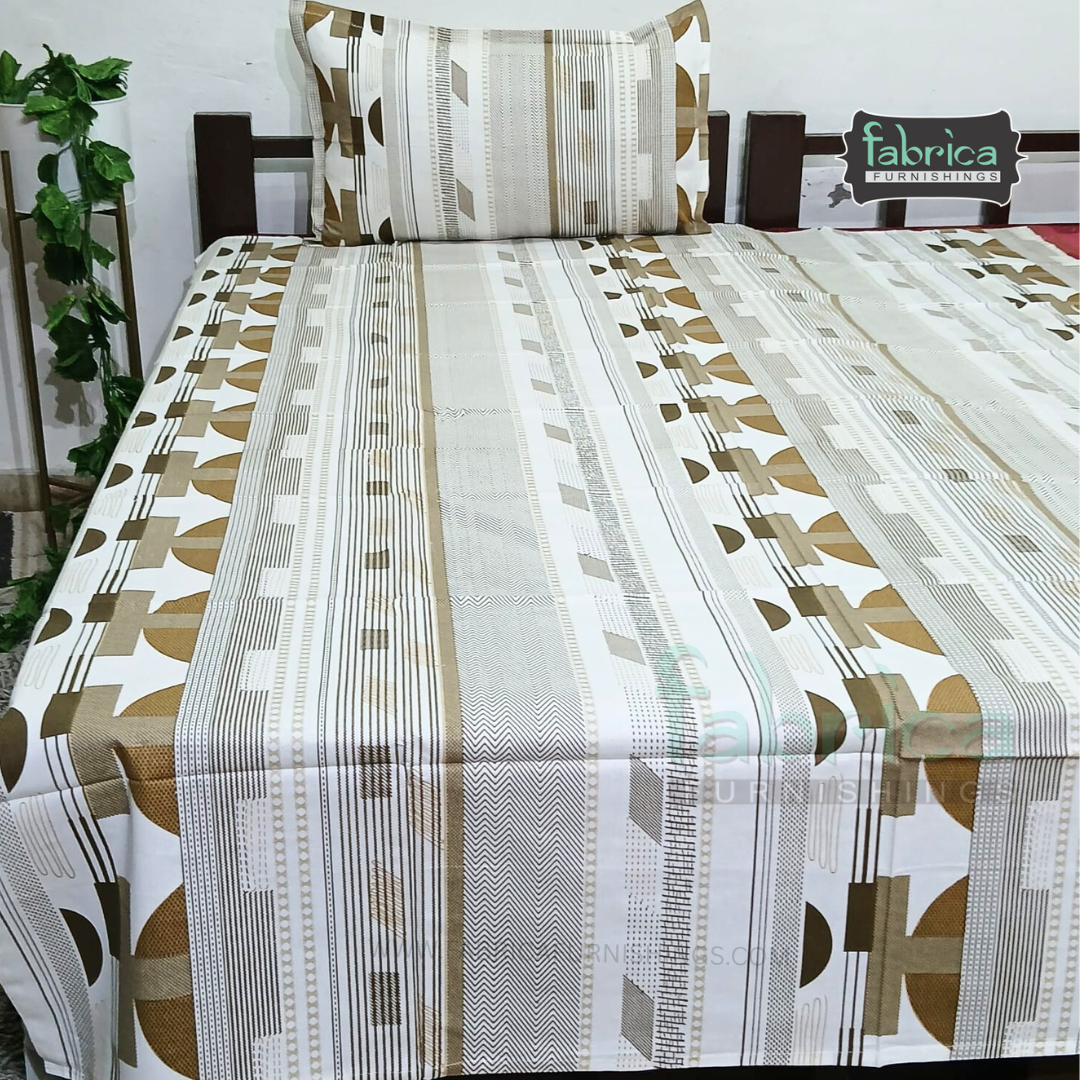 Hosta Pure Cotton Single Bed Sheet