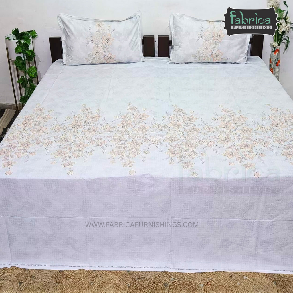 Sengol Super King Size Pure Cotton Printed Bedsheet Set