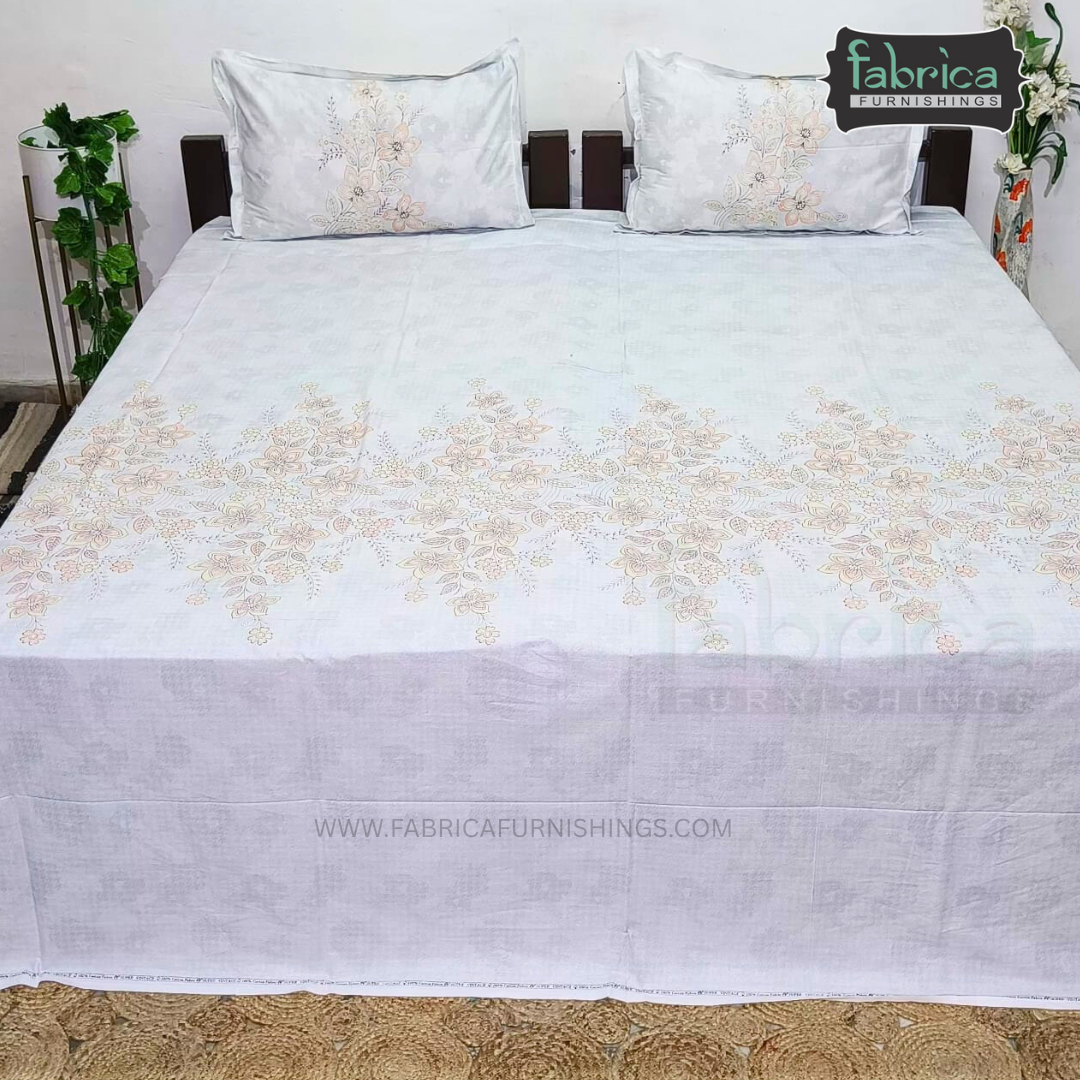 Sengol Super King Size Pure Cotton Printed Bedsheet Set