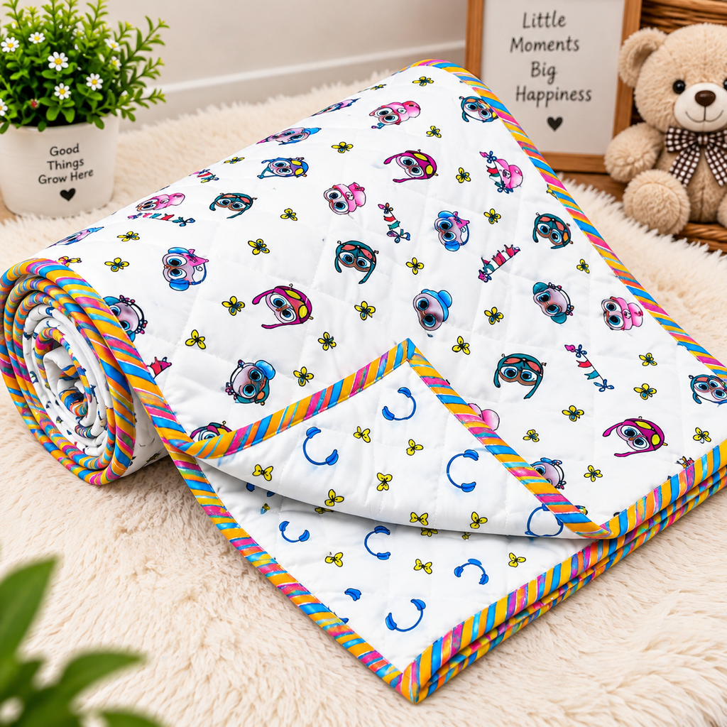 Kidee Fun Safari Printed Pure Mul Cotton Reversible Baby Quilt