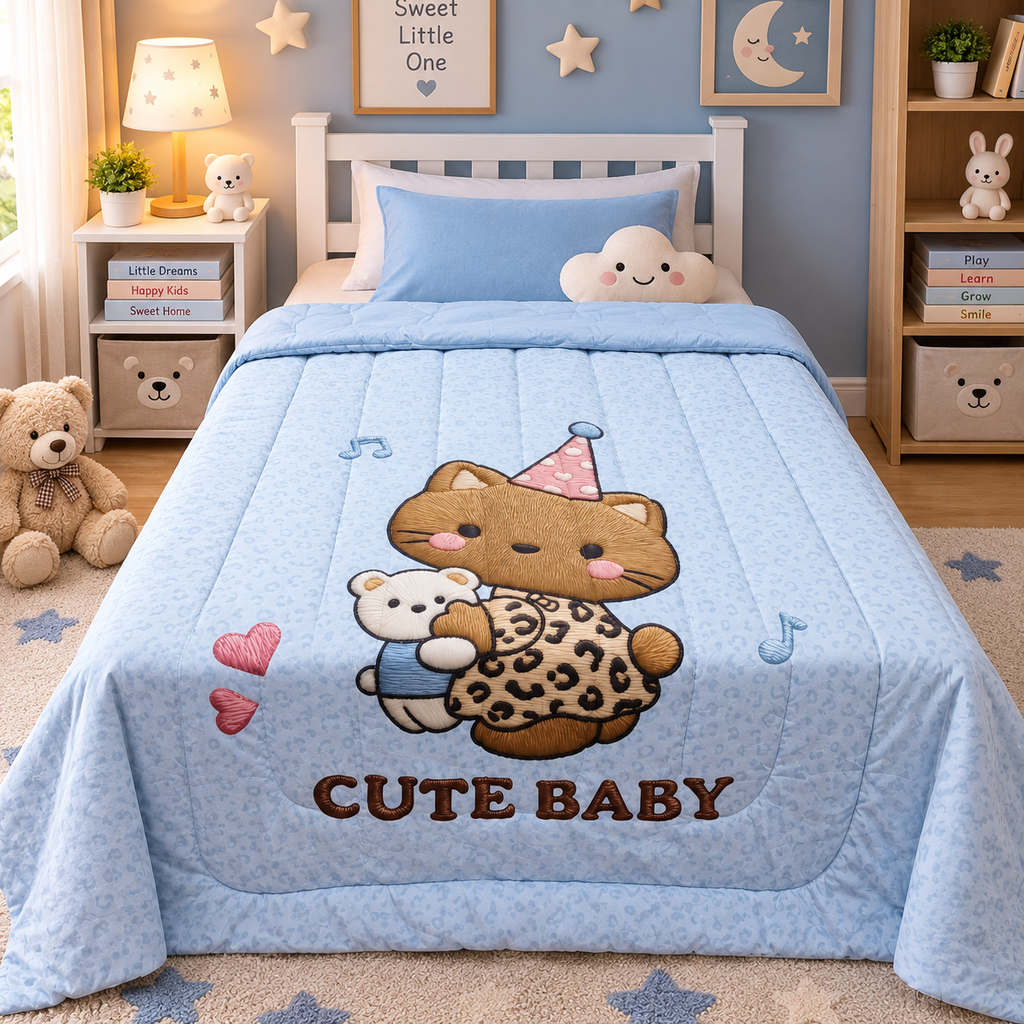 Giigle Kids Cute Baby Cartoon Printed Imported Cotton Comforter