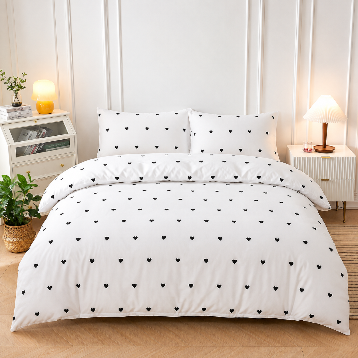 Floral Bloom Embroidered King Size Pure Cotton Bedsheet Set