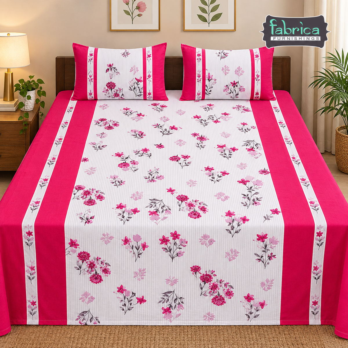 Emerald Designer embroider kingsize Double  Bedsheet