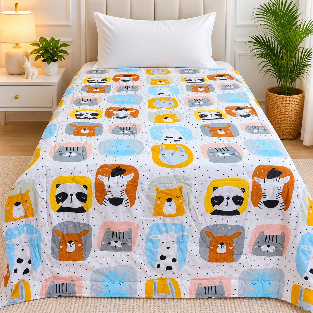 Cartoon Print Single bed Comforter(Quilt)