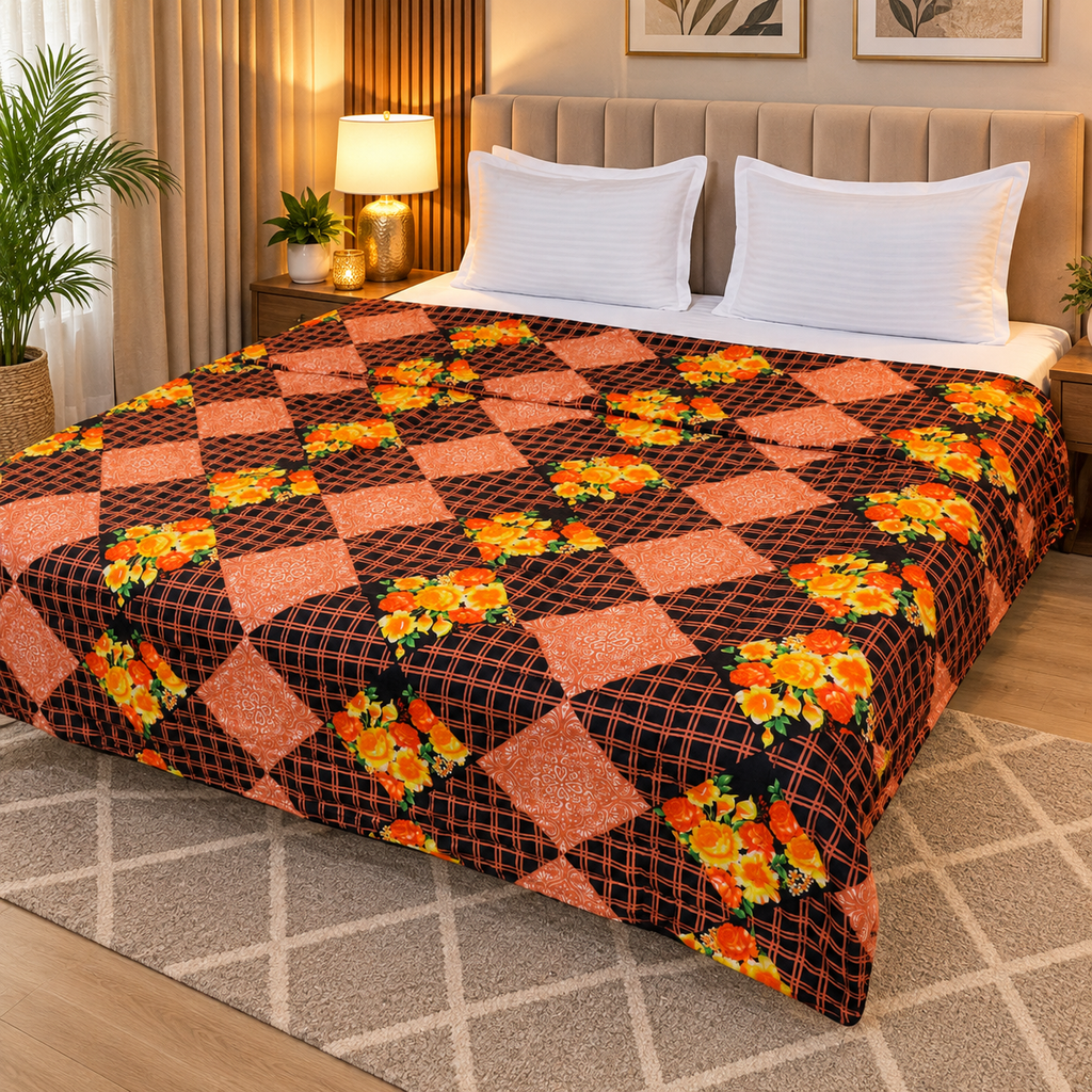 Fabby Emblish Printed Comforter(Quilt)