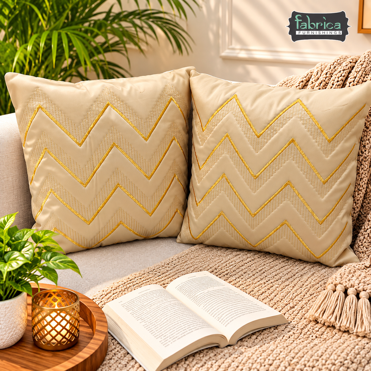 Anita's Royal Embroidered Designer Cushion cover 5 Pcs Set