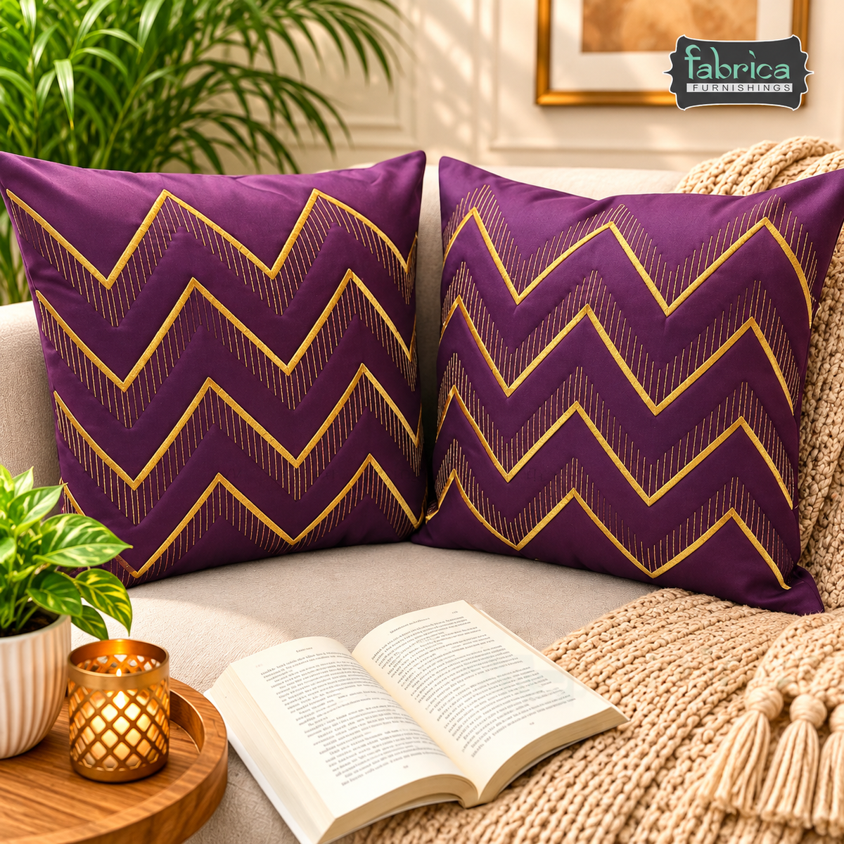 Anita's Royal Embroidered Designer Cushion cover 5 Pcs Set