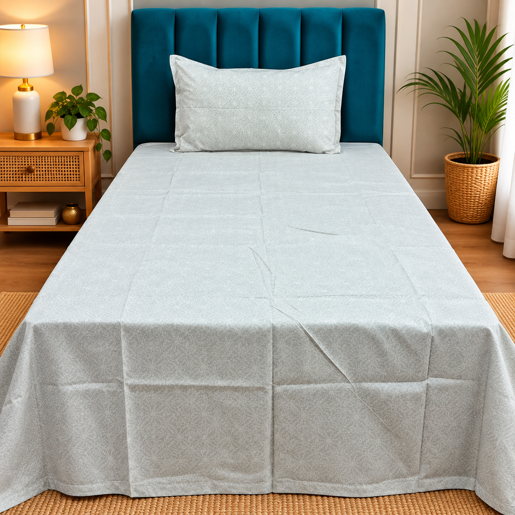 Export Cotton  Printed Single Bedsheet