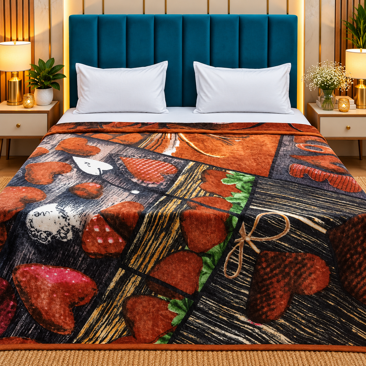 Royal comfort Floral Printed Double Bed Blanket
