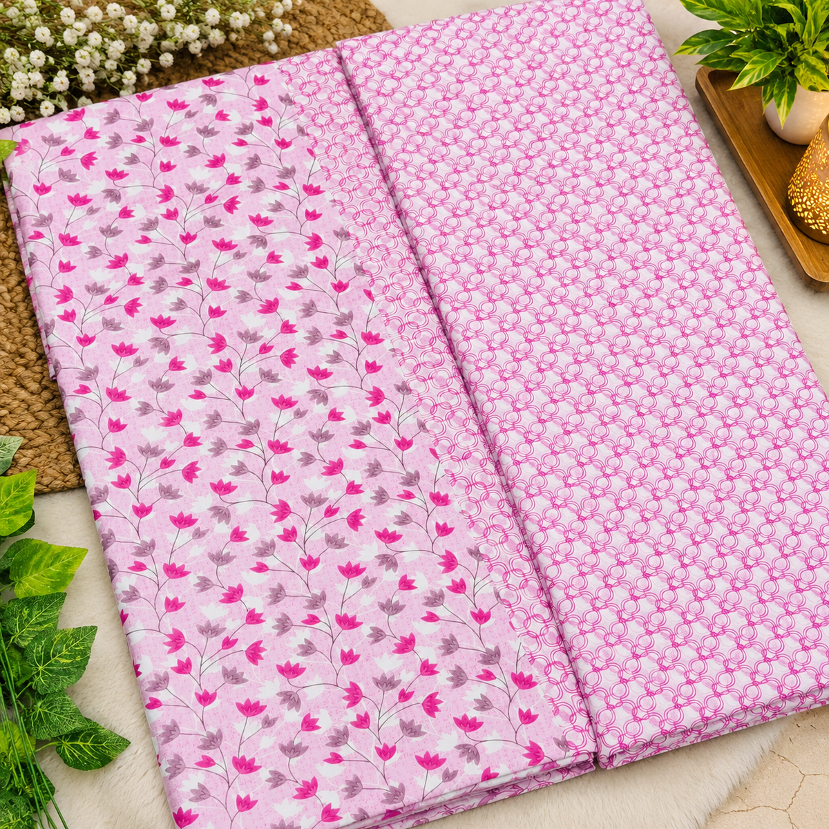 Navrang Pure Cotton Soothing Single Duvet  Pair (TEHAR)