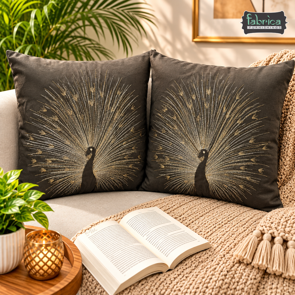 Anita's Royal Embroidered Designer Cushion cover 5 Pcs Set