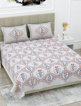 Fabby Decor Designer Kingsize Printed Pure Cotton Bedsheet