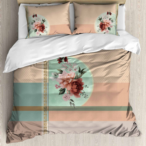Fab Decor Pure Cotton Digital Print Super Kingsize Bedsheet (400TC)