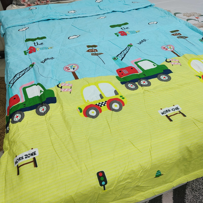 Fabby Cartoon Print Single bed Comforter(Quilt)