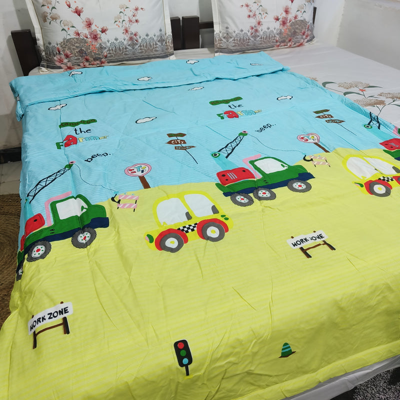 Fabby Cartoon Print Single bed Comforter(Quilt)