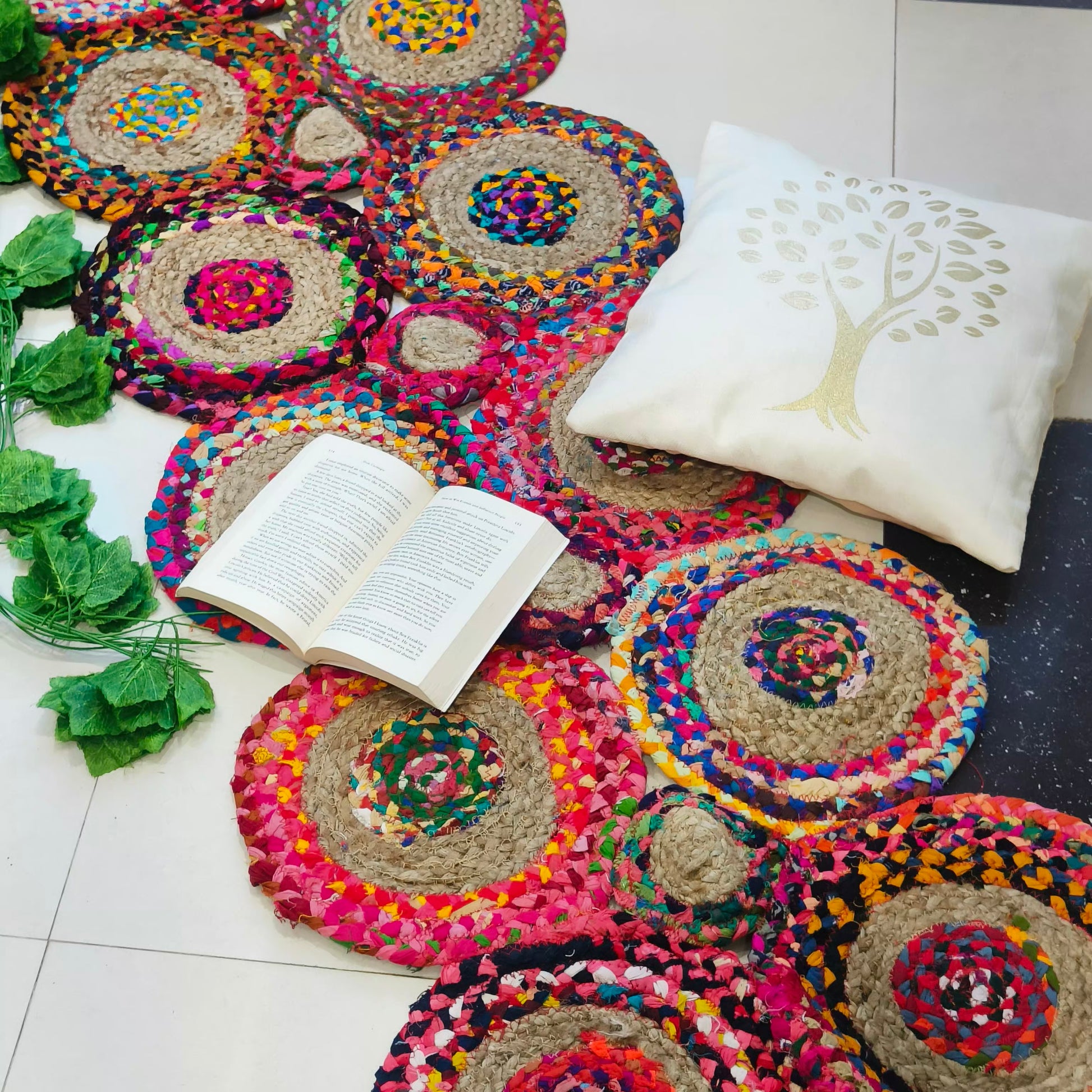 Handmade Braided Jute & Chindi - Braided Area Rug