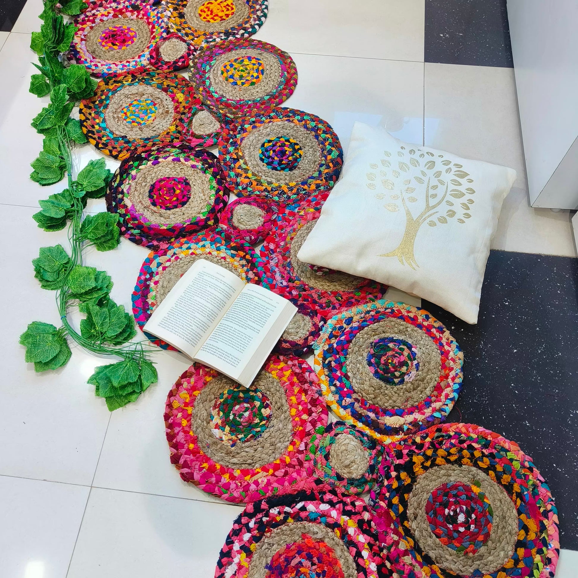 Handmade Braided Jute & Chindi - Braided Area Rug