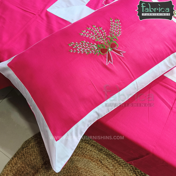 Fabby Home Designer Embroider king Size Bed Sheets