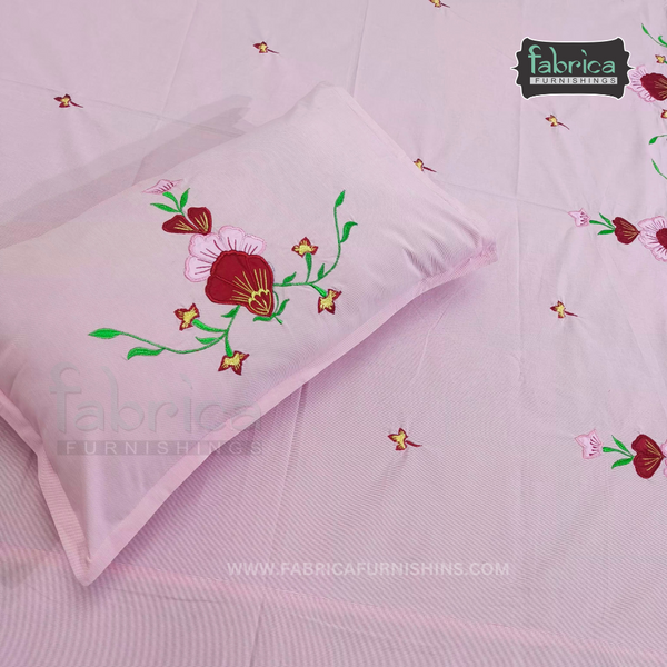 Decor Designer Mix & Match Embroider  King size Double  Bedsheet