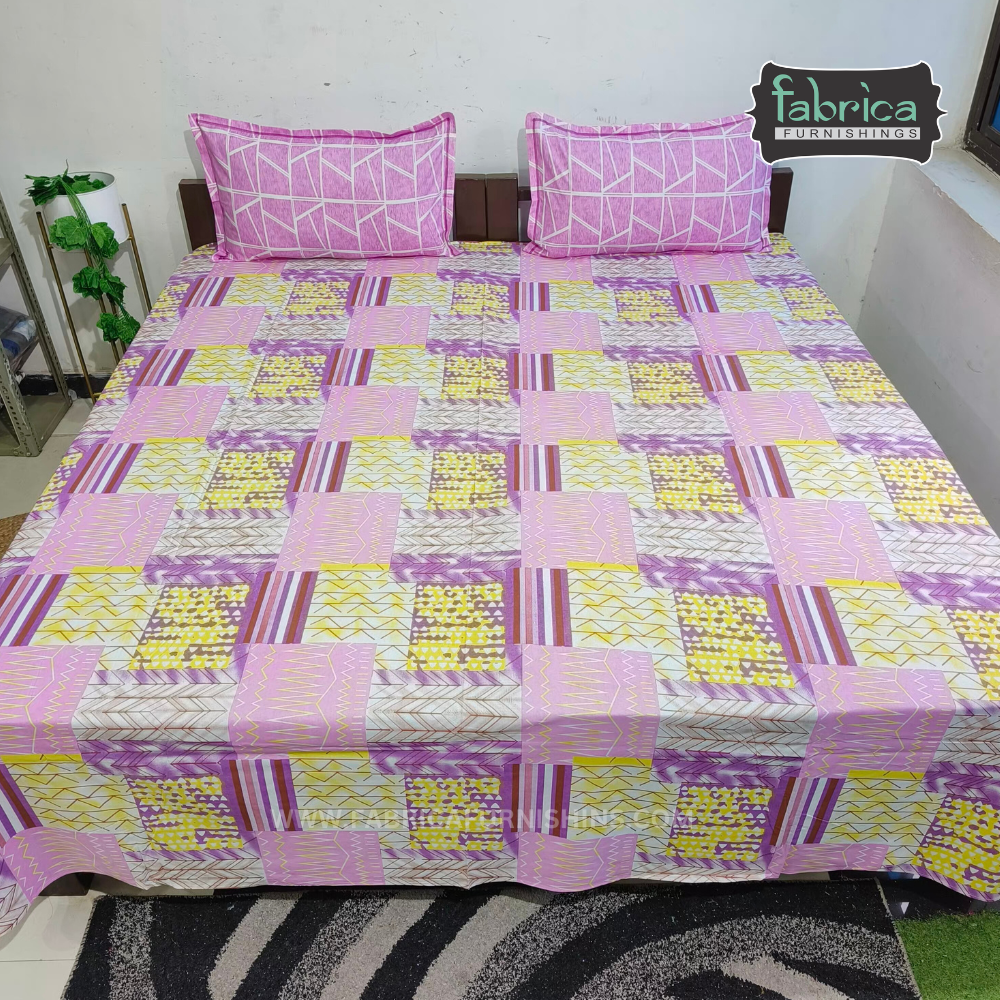Decor Classic Print Cotton  Double Bed Queen Size Bed Sheets