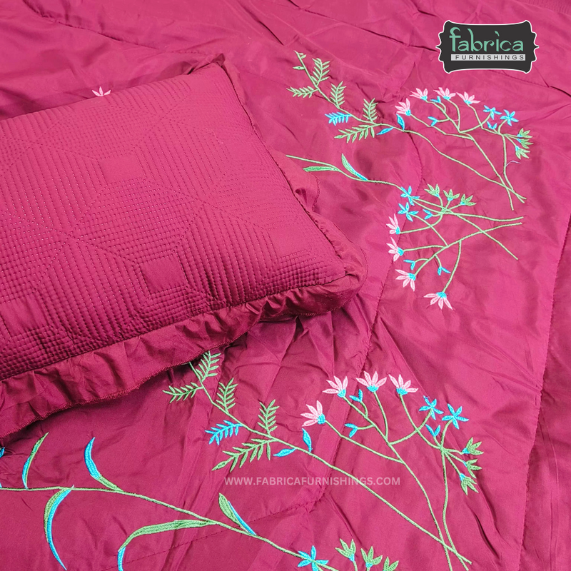 Rajwada  Embroidered  4Quilted Bedding Set