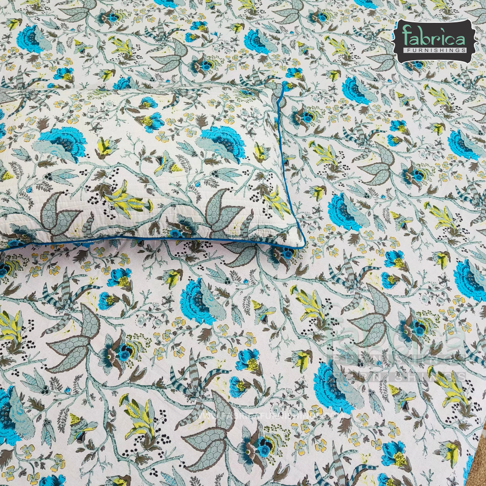 Anokhi Printed 5 pcs pure cotton King Size Bedsheet Set