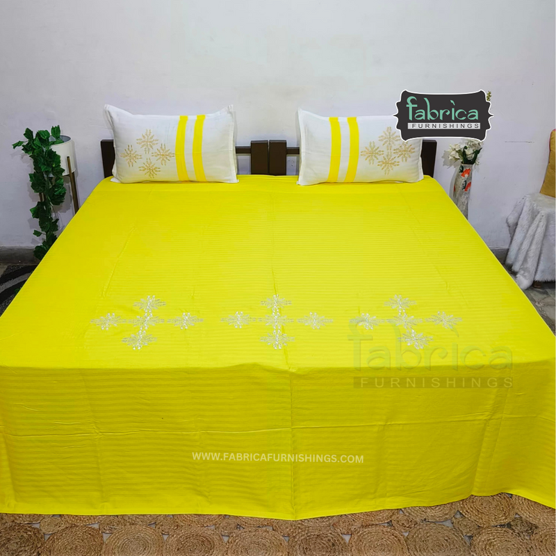 Decor Classic Embroider Cotton Designer King Size Bed Sheets