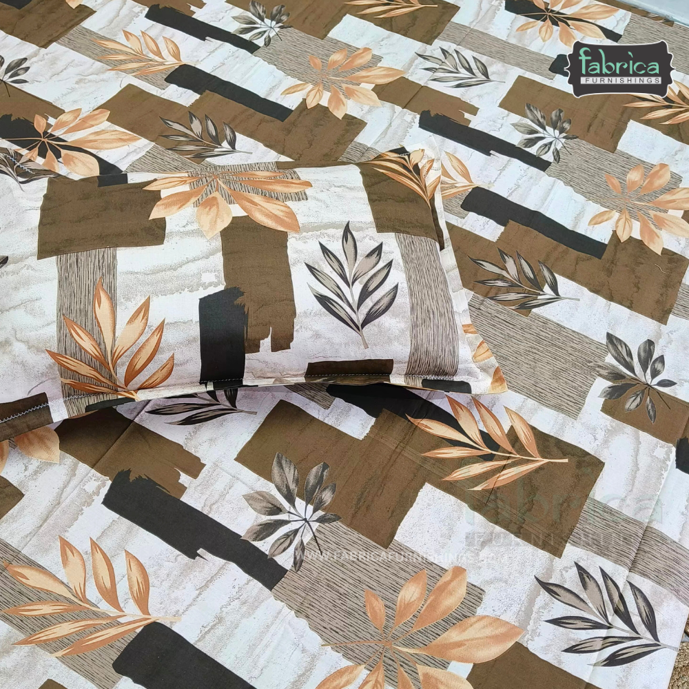 Procian premium pure cotton printed king size bedsheet