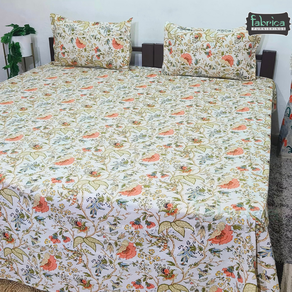 Anokhi Printed King Size Bedsheet Set
