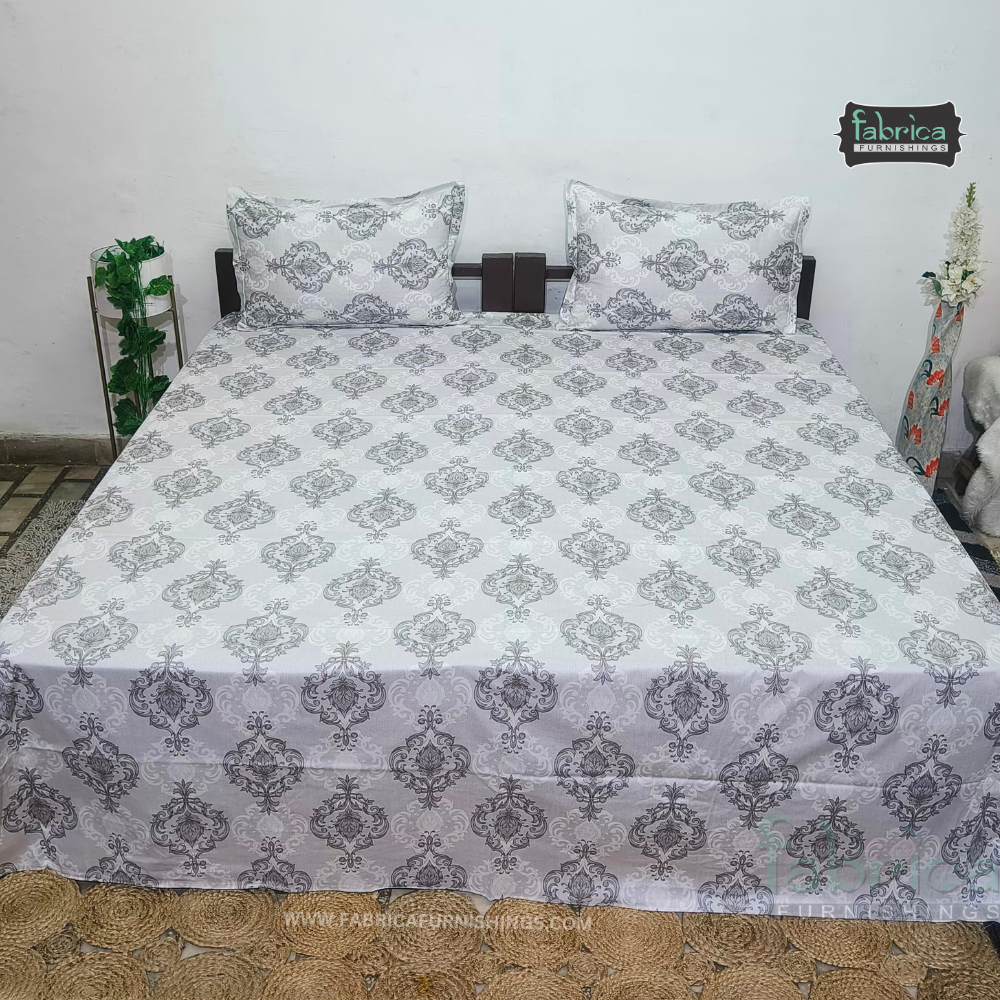Paradise Decor Designer Print Cotton King Size Bed Sheets