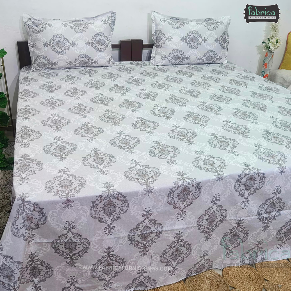 Paradise Decor Designer Print Cotton King Size Bed Sheets