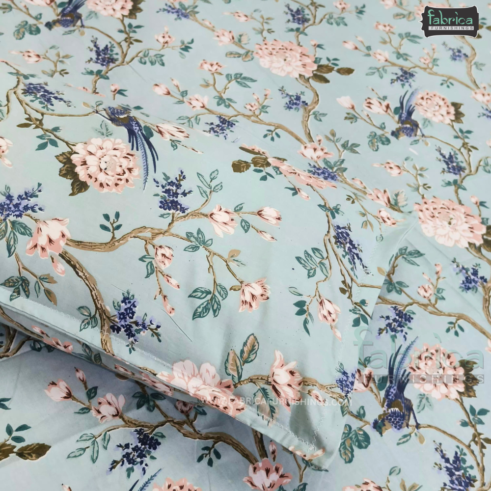 Sadabahar Anokhi Printed Pure Cotton  King Size Bedsheet Set