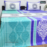 Emerald Designer embroider pure cotton kingsize Bedsheet
