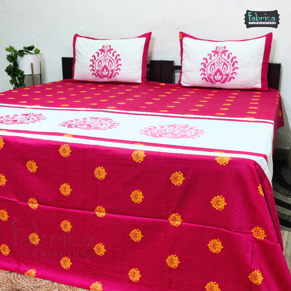 Emerald Designer embroider kingsize Bedsheet