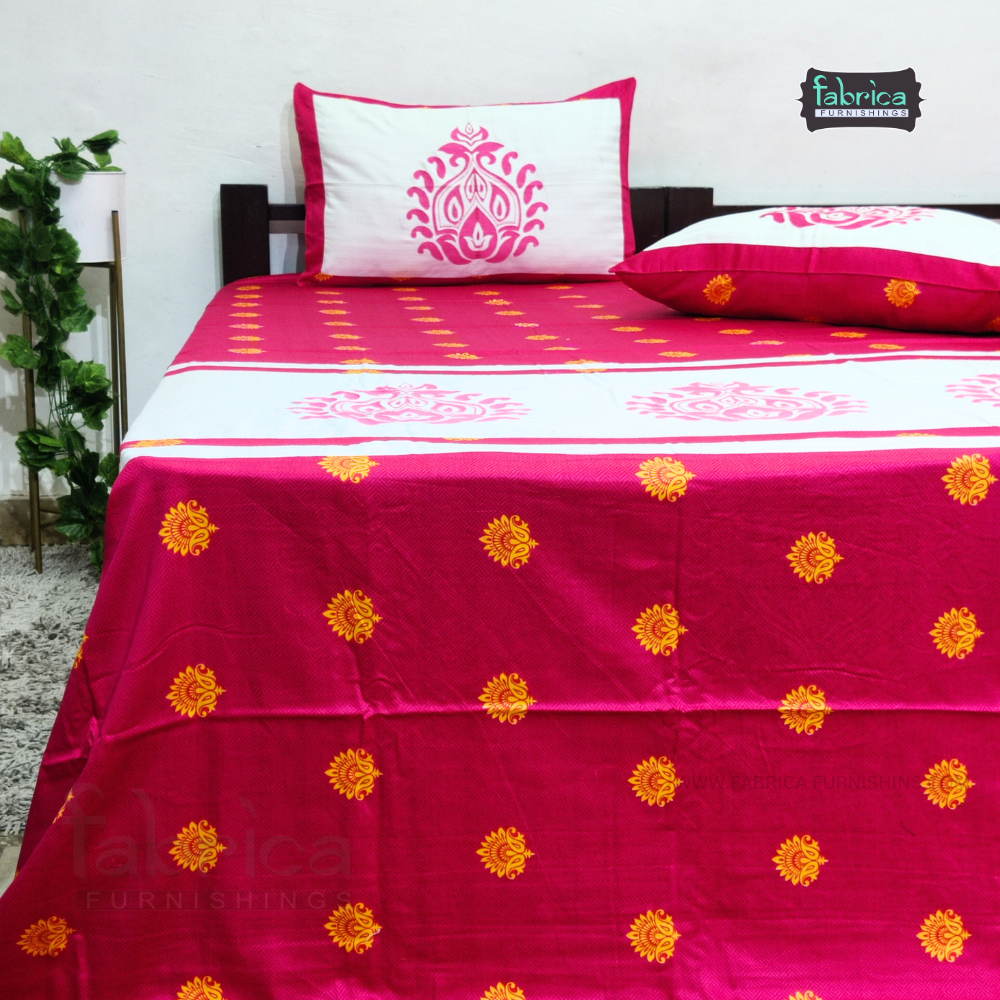 Emerald Designer embroider kingsize Bedsheet