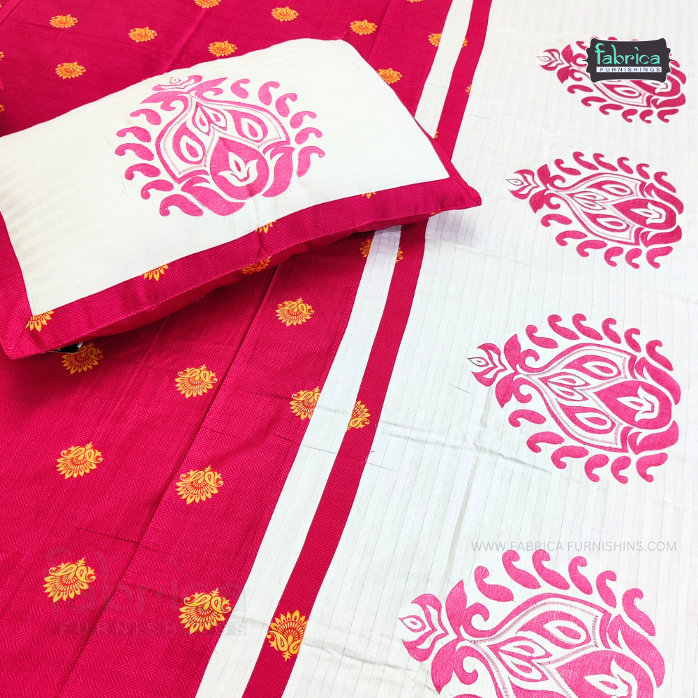 Emerald Designer embroider kingsize Bedsheet