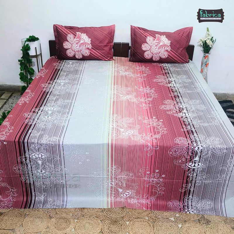 La Cozy Decor Designer Print Cotton King Size Bed Sheets