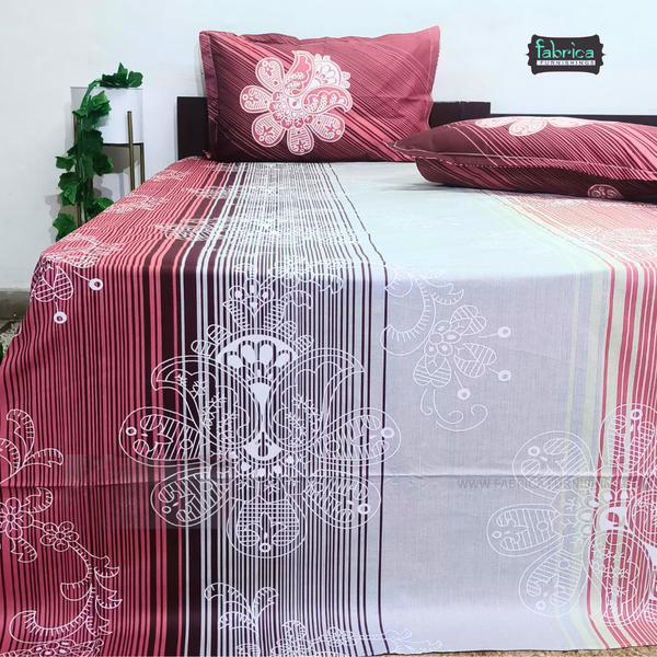 La Cozy Decor Designer Print Cotton King Size Bed Sheets