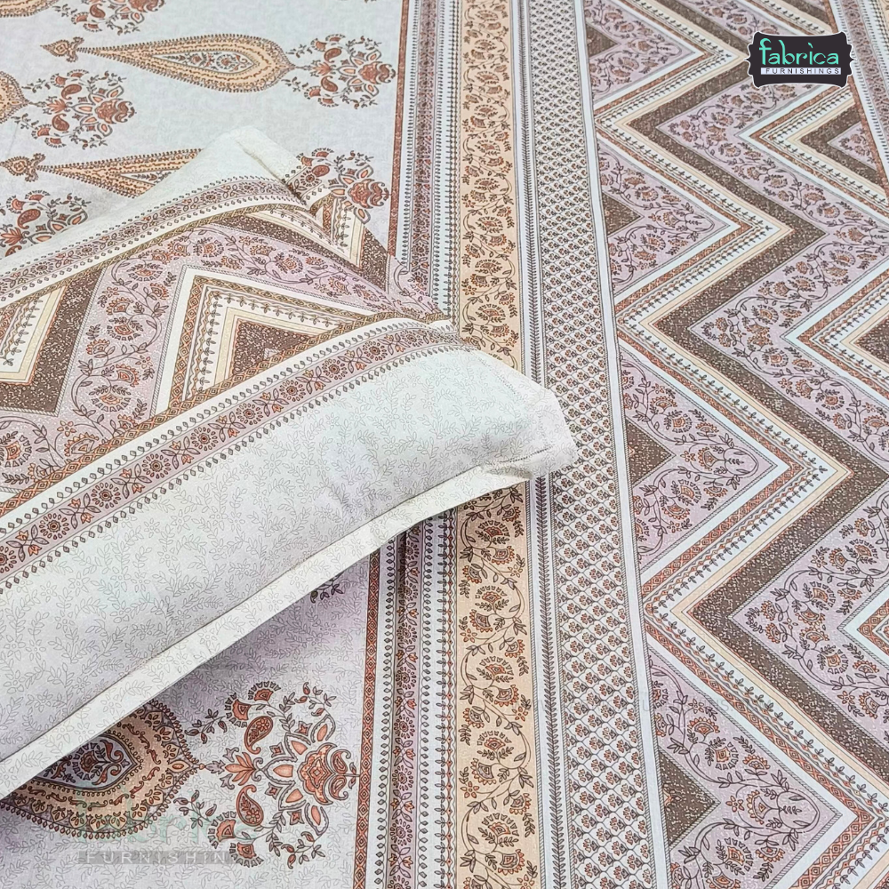 Sengol Super King Size Pure Cotton Printed Bedsheet Set