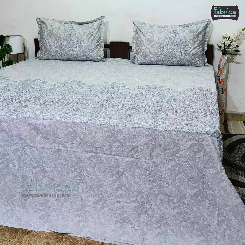 Sengol Super King Size Pure Cotton Printed Bedsheet Set