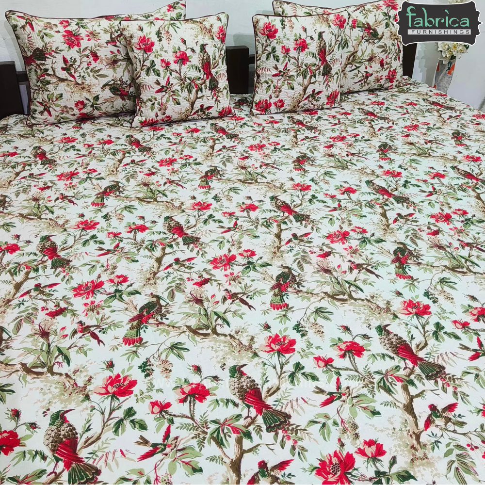 Anokhi Printed 5 pcs pure cotton King Size Bedsheet Set