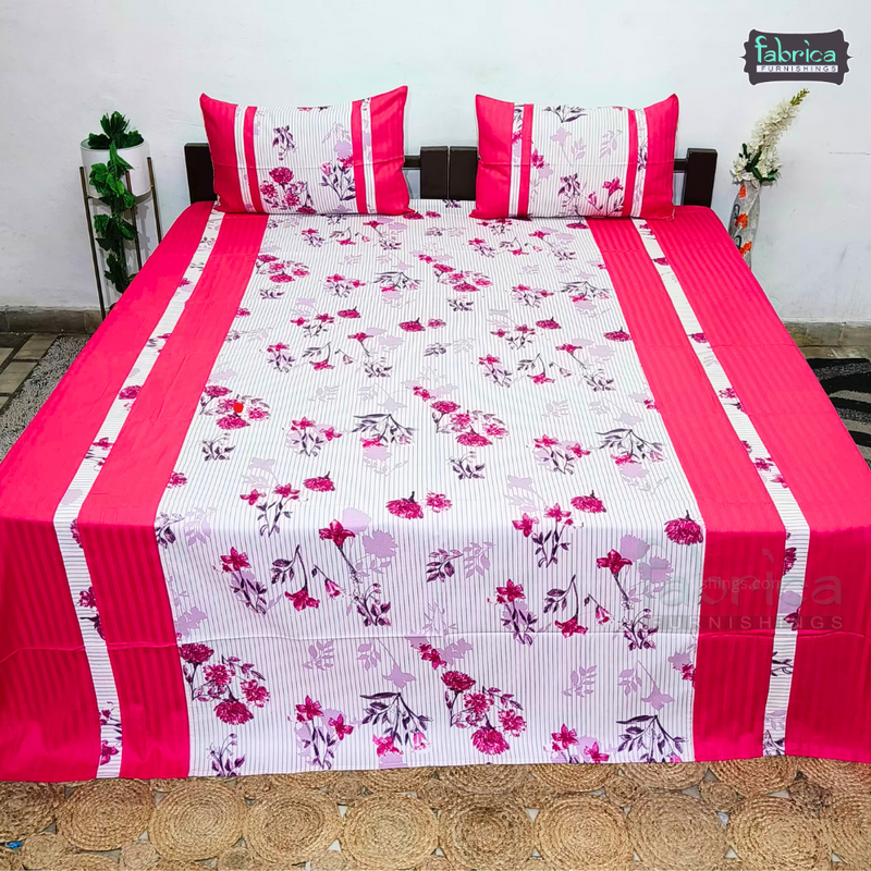 Emerald Designer embroider kingsize Double  Bedsheet