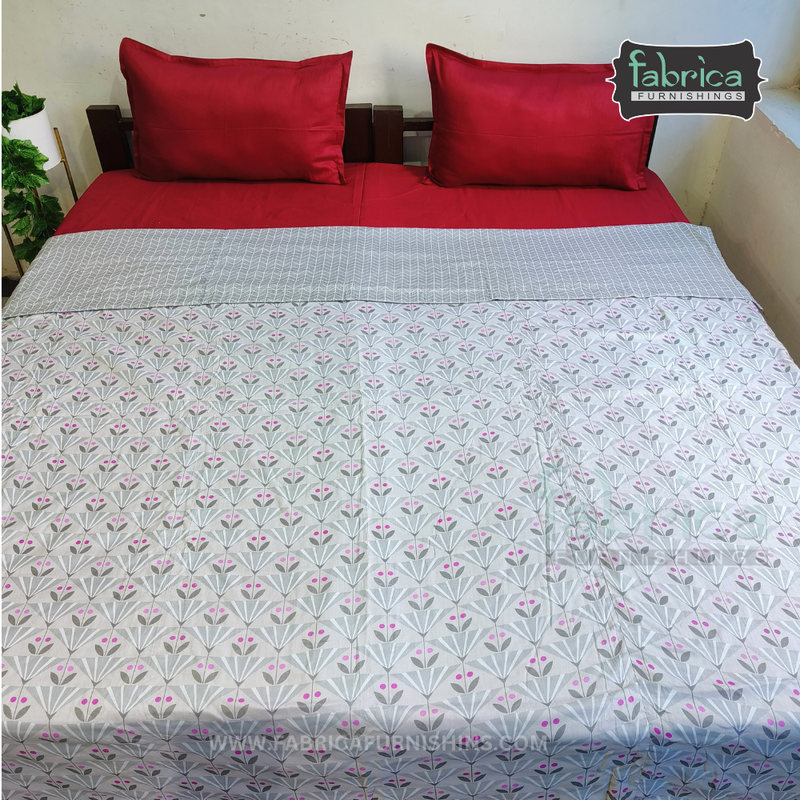 Pure Cotton Bright Double Bed AC Duvet { TEHER Or AC Quilt }