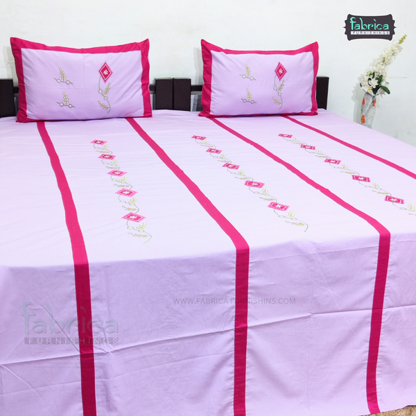 Emerald Designer embroider kingsize Bedsheet