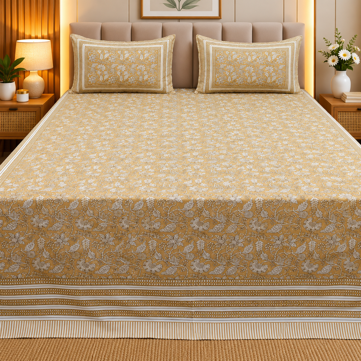 Royal Rajasthani Printed Pure Cotton Double BedSheet